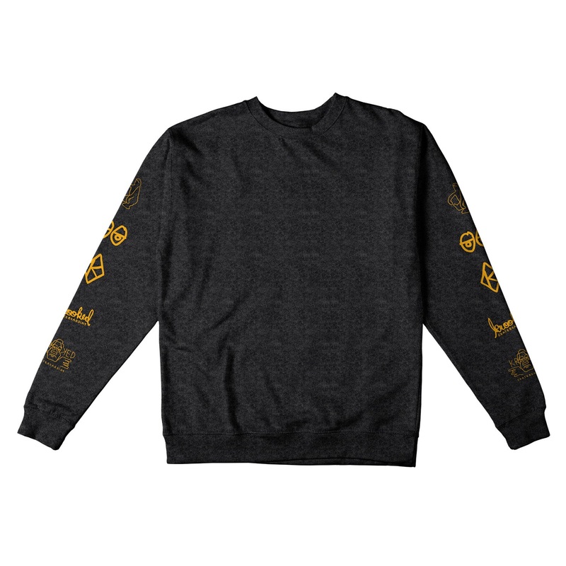 Krooked Naskar Crewneck Sweatshirt S Heather/Gold