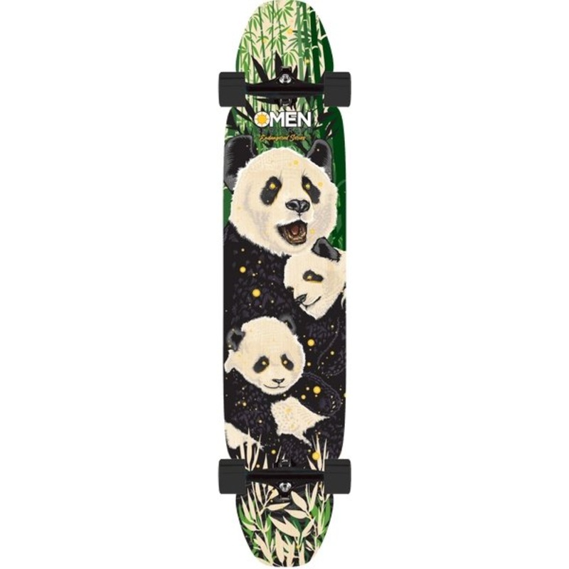 Omen: 46″ Panda Dancer Longboard Skateboard Complete