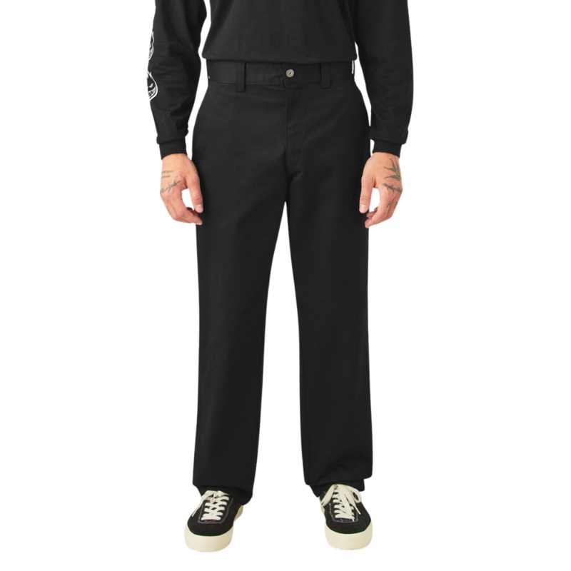 Dickies X Spitfire Twill Flannel Cuff Pants – Black 28 30 Black