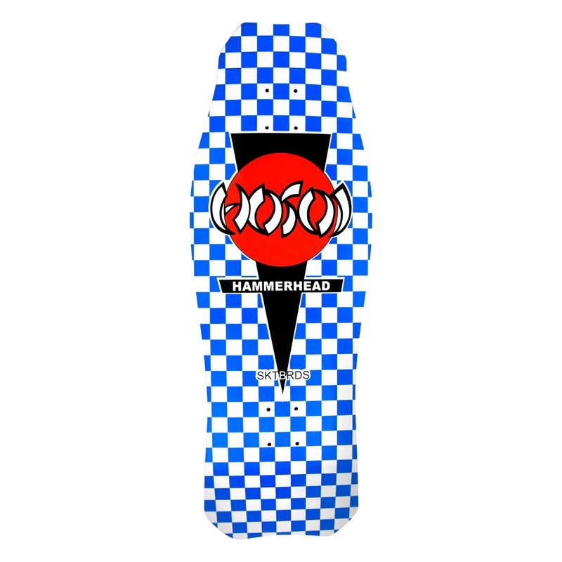 Hosoi O.G. Hammerhead Checkerboard Skateboard Deck – 10.5 Blue
