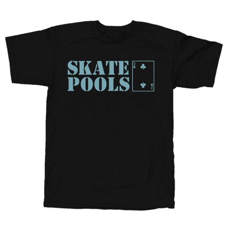 LOW CARD SKATE POOLS T-SHIRT BLACK MED