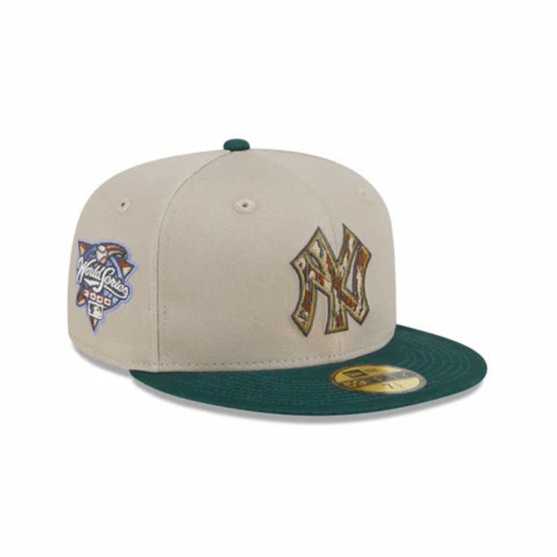 New Era New York Yankees Tree Bark Fill 5950 Fitted Hat 7-1/4