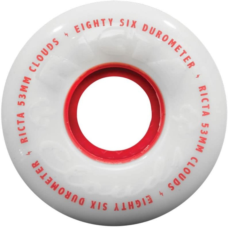 RICTA WHEELS CLOUDS CRUISER WHEELS WHITE 86A (53MM/55MM/57MM) 53MM