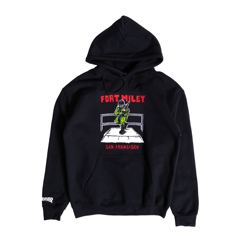 Thrasher Fort Miley Hooded Sweatshirt S Black