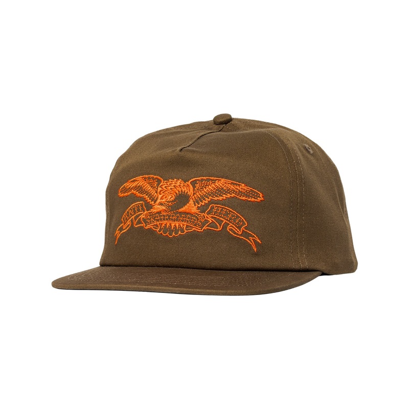 Antihero Basic Eagle Snapback Hat O/S Brown/Orange