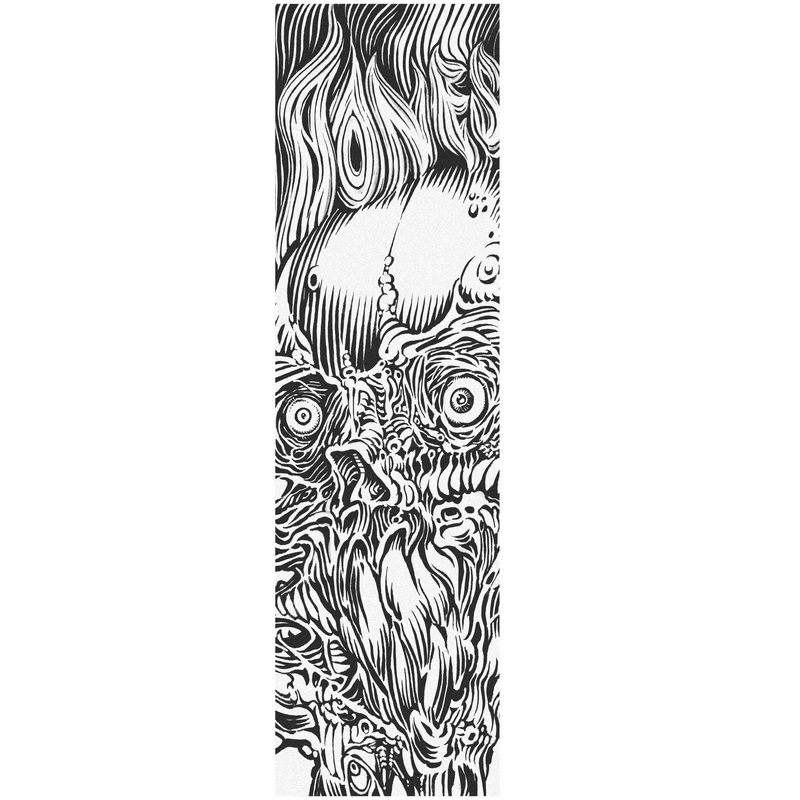Bones Stare Down Single Sheet Griptape 9×33 – White