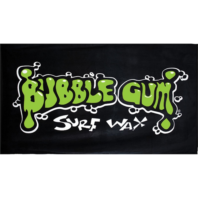BUBBLE GUM BEACH TOWEL BLACK/GREEN