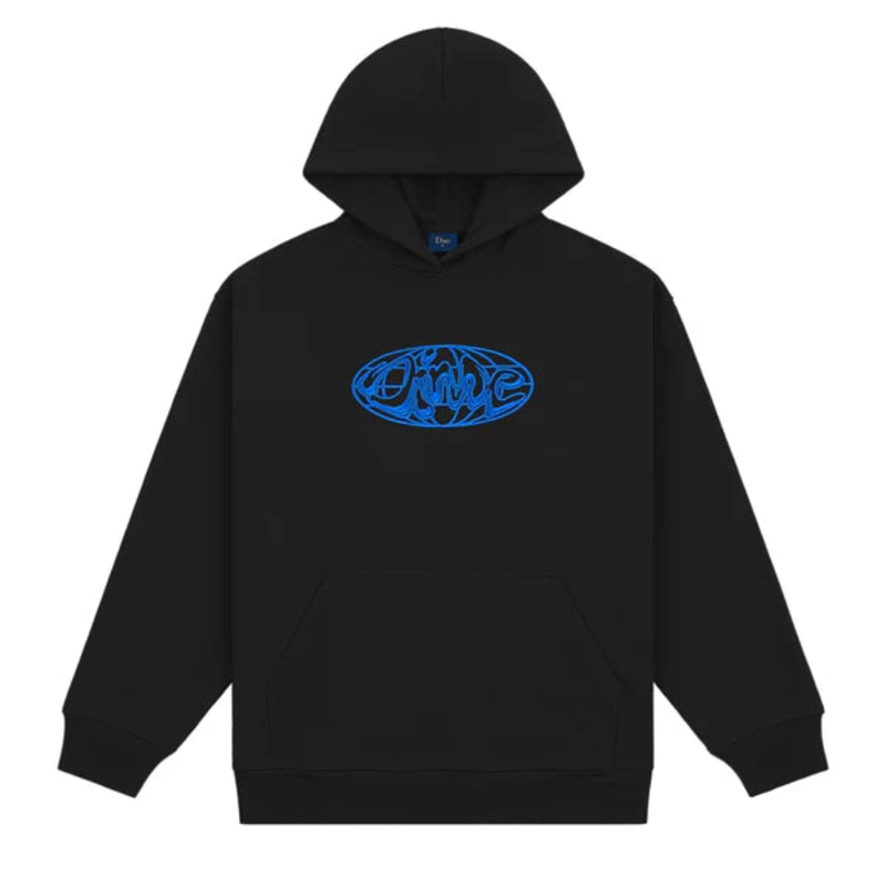 Dime Globe Hoodie Black Small