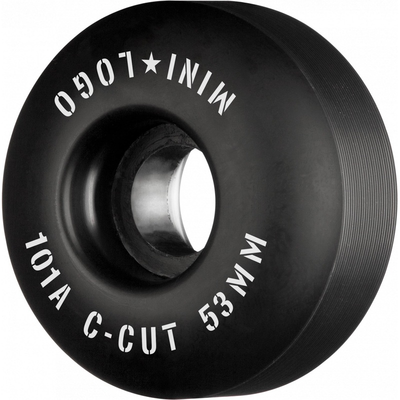 Mini Logo Wheels C-Cut “2” 53mm 101a – Black (Set of 4)