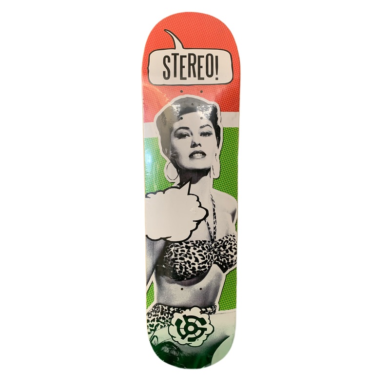 Stereo Speechless Green/Red 8.25″ Classic Skateboard Deck