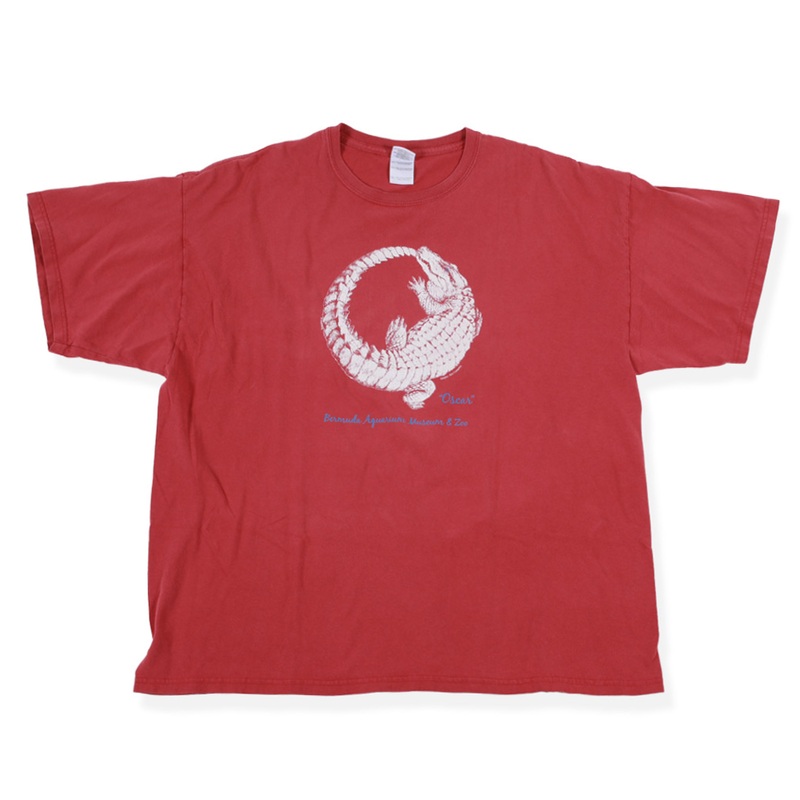 Vintage Bermuda Aquarium Zoo Alligator Tee Red XXL