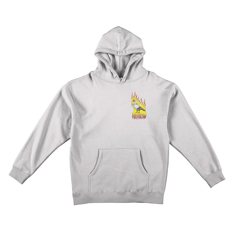 Antihero Flame Pigeon Hooded Sweatshirt S Cement