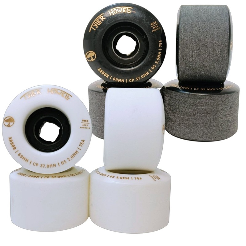 Arbor: 69mm Vice Tyler Howell 75a Longboard Wheels 69mm Stoneground 75a Black