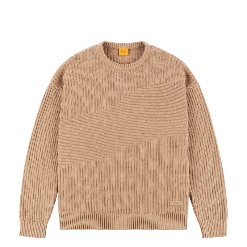 Dime Wave Knit Crewneck – Khaki Small