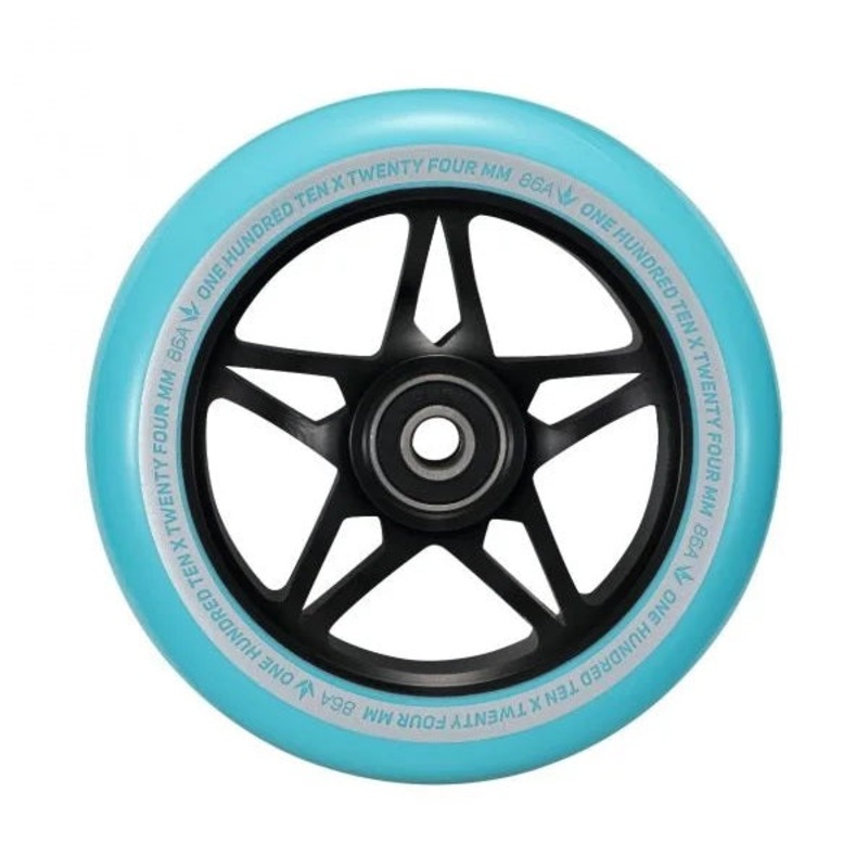 Envy S3 Scooter Wheel 110mm – Black/Teal (Pair)