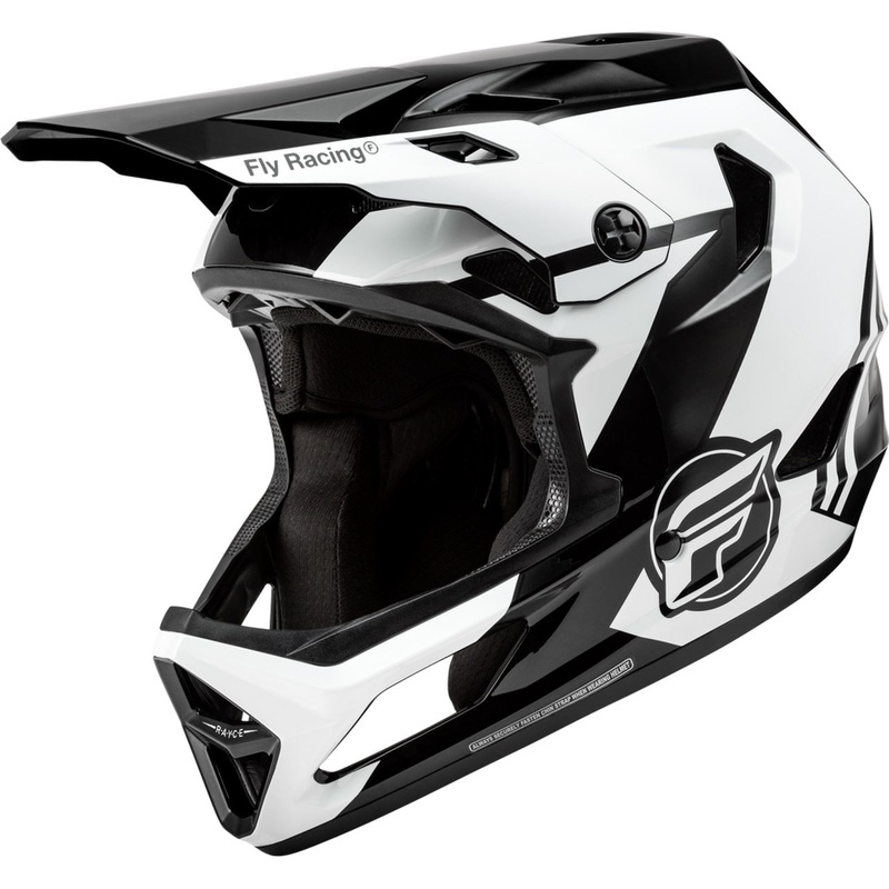 Fly Racing Rayce (2024) Full Face Helmet – Black/White/Grey X-Small Black
