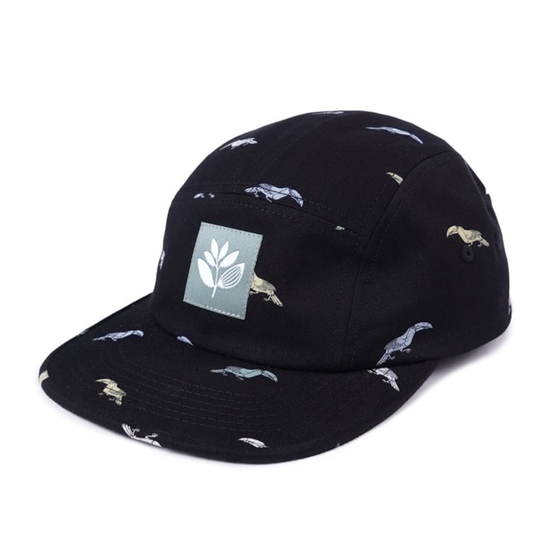 MAGENTA CAP – FLOCK 5PANEL BLACK