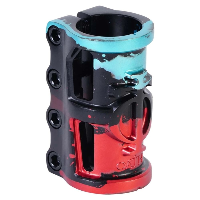 Oath Cage V2 SCS 4 Bolt Clamp – Black/Teal/Red