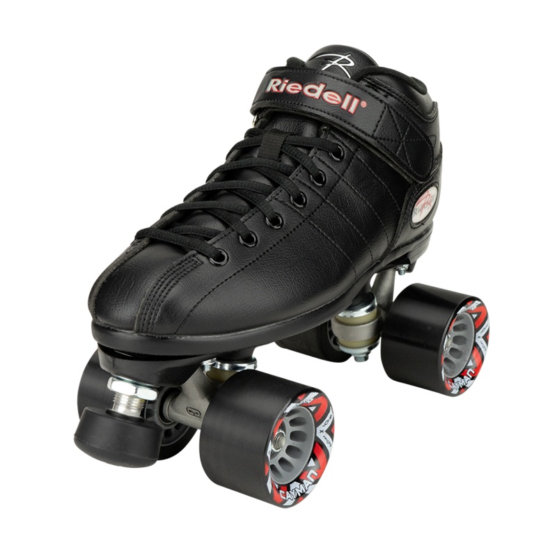 Riedell R3 Med Black Roller Skates 4.0