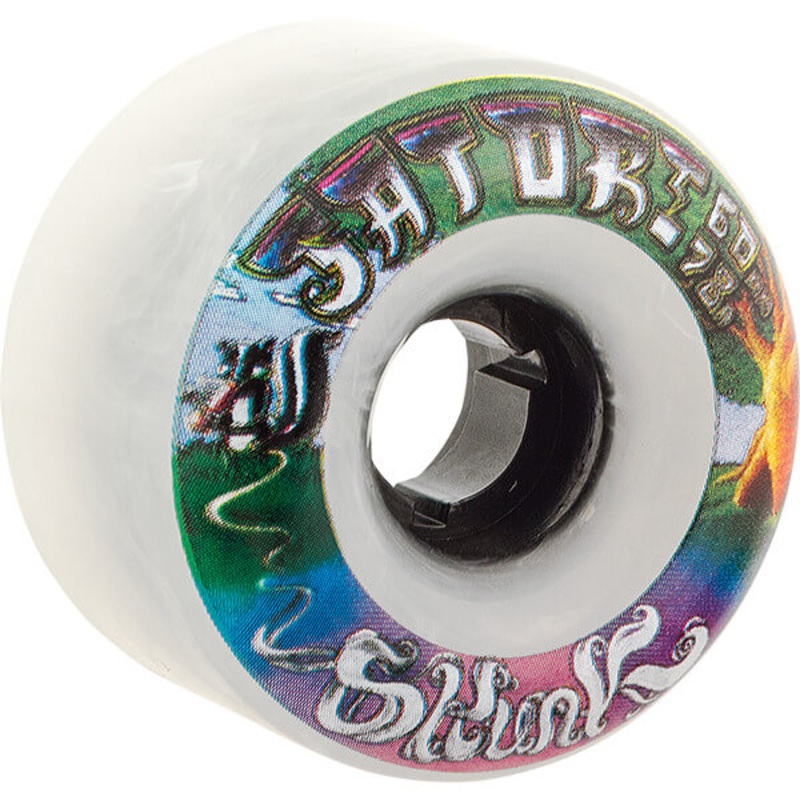 Satori Goo Ball Skunk Skateboard Wheels 60mm 78a – Clear White (Set of 4)