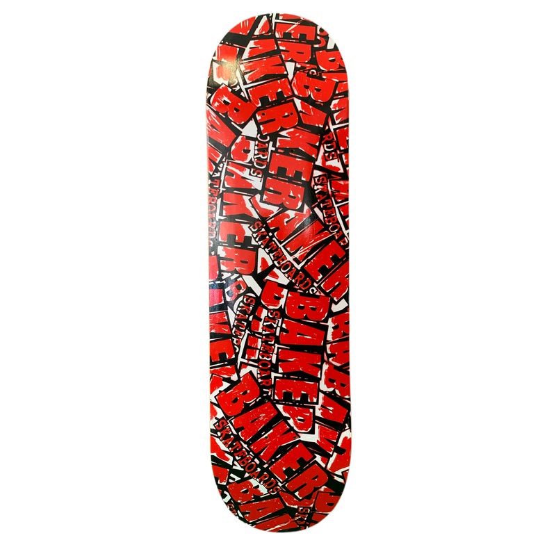 Baker Brand Logo Collage Red/White 8.4″ Classic Skateboard Deck