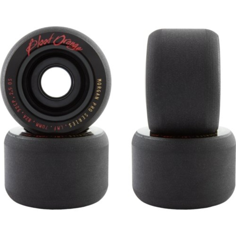Blood Orange: 70mm Morgan Black Series Longboard Skateboard Wheels 82a Black