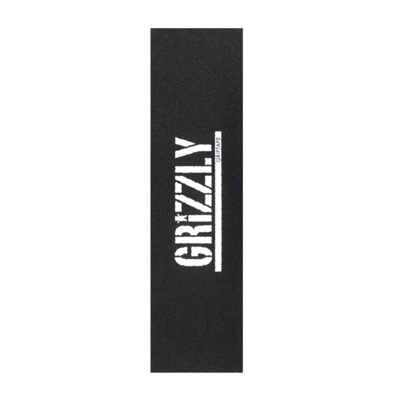 Grizzly Griptape Stamp Print Single Sheet 9×33 – Black/White