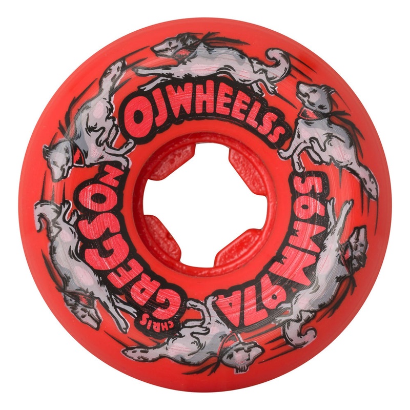 OJ WHEELS – CHRIS GREGSON MASHER RED/BLACK ELITE MINI COMBO 97A (56MM) 56MM