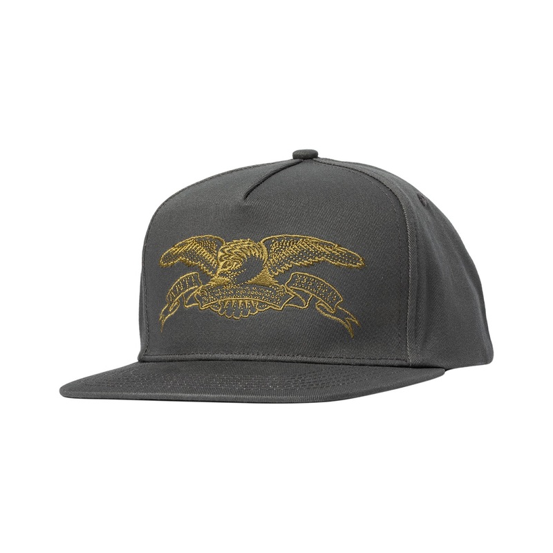 Antihero Basic Eagle Snapback Hat O/S Dark Charcoal