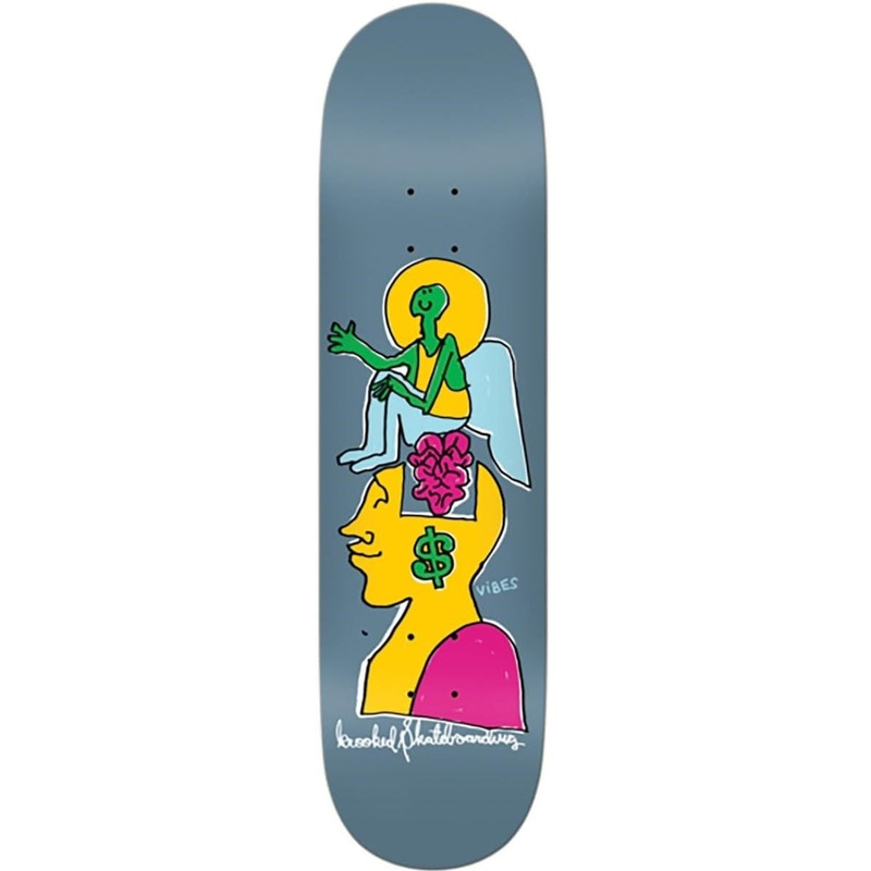 Krooked Smart Money Skateboard Deck – 8.25″ Grey Full