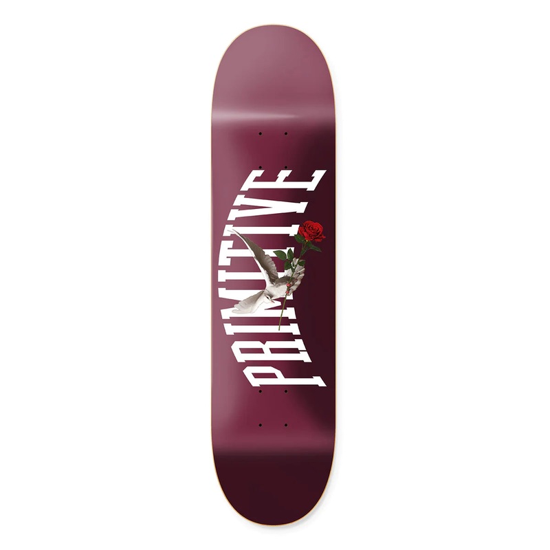 Primitive Messenger Burgundy 7.75″ Skateboard Deck