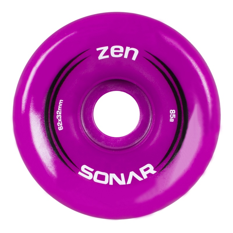 Riedell Sonar Zen 85a 62mm (Set of 4) Purple Roller Skate Wheels