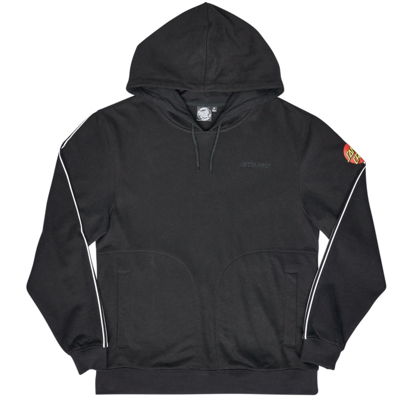 Santa Cruz Vertical Dot Pullover Hooded Mens Sweatshirt – Black Large Black
