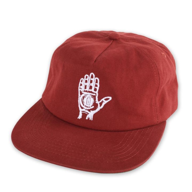 THEORIES HAND OF THEORIES STRAPBACK HAT CRIMSON