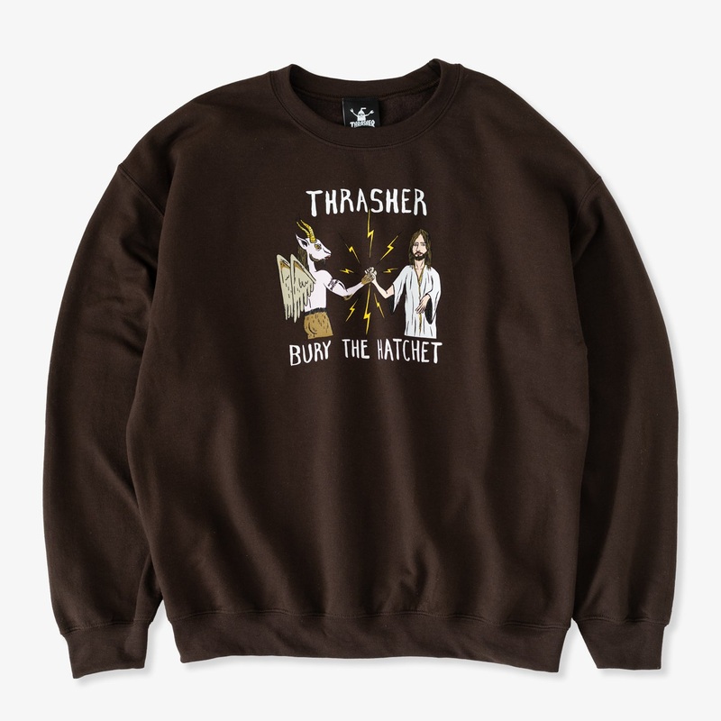 Toy Machine B.T.H Crewneck (Brown) SMALL