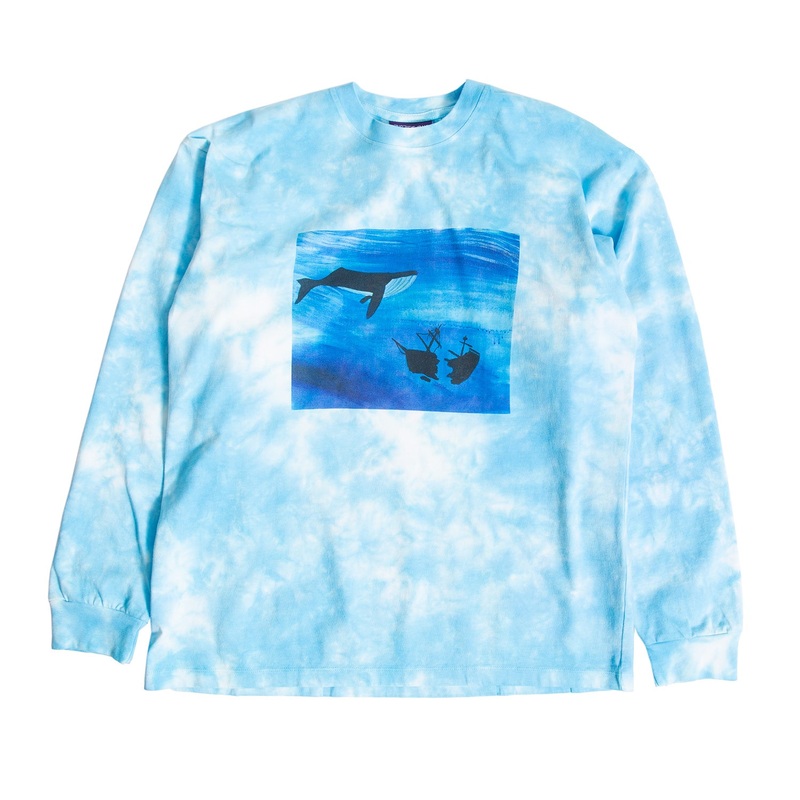 Turtle Island Mind Expansion Whale Tie Dye Long Sleeve T-Shirt S Cloud Tie Dye