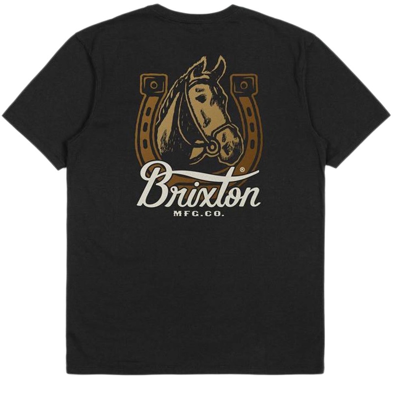 BRIXTON SEYMOUR T-SHIRT BLACK MEDIUM