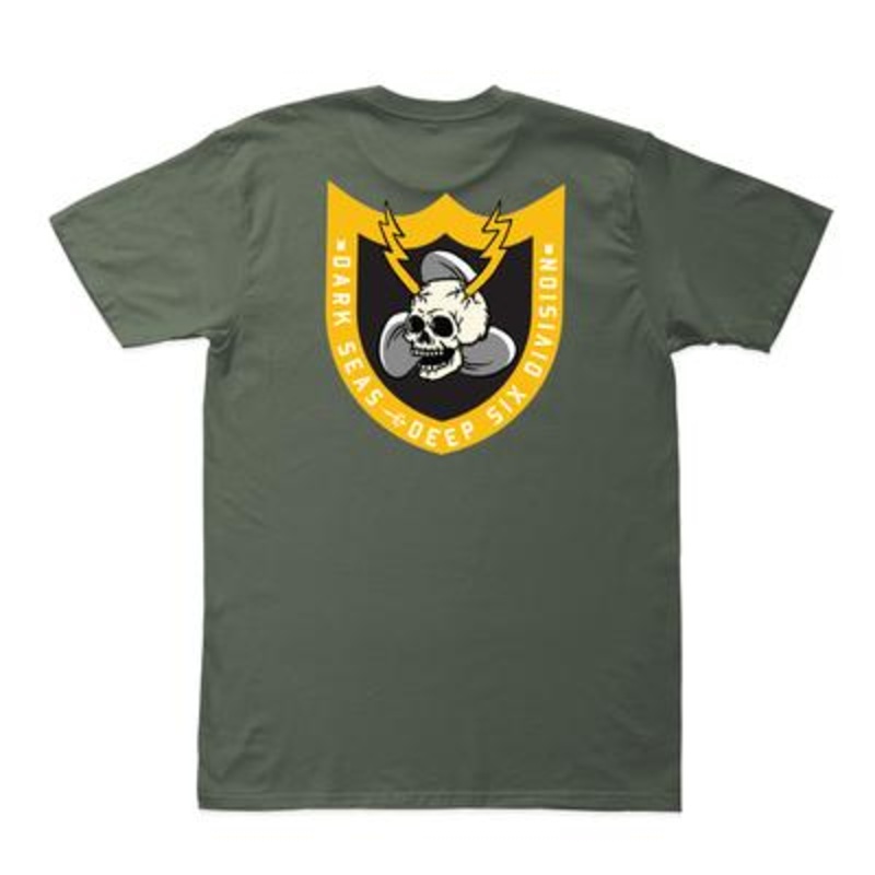 DARK SEAS T-SHIRT SUBMARINE BRONZE GREEN MED