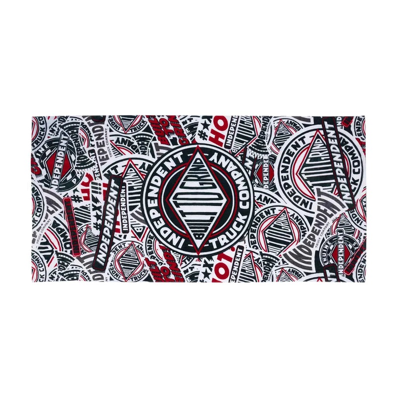 INDEPENDENT TOWEL BTG PATTERN BLACK/RED