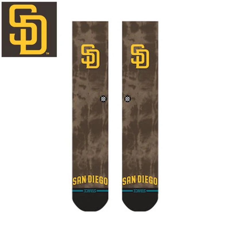 Stance San Diego Padres Dye SD Brown Crew Socks L