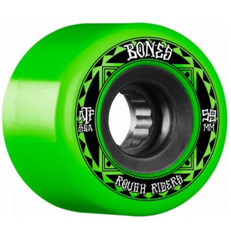 BONES WHEELS – ROUGH RIDERS RUNNERS 80A GREEN (56MM/59MM) 56MM