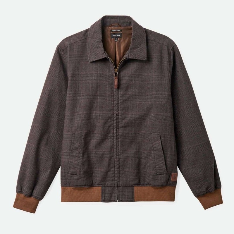 BRIXTON DILLINGER HT BOMBER JACKET BLACK HOUNDSTOOTH MEDIUM