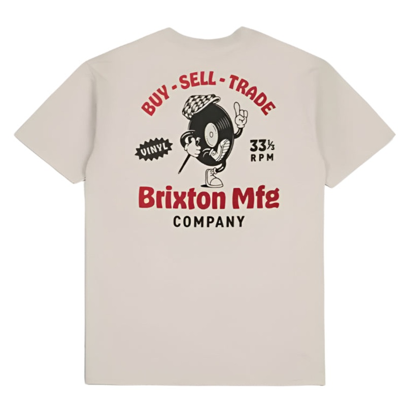 BRIXTON RYTHMIC S/S T-SHIRT CREAM MEDIUM
