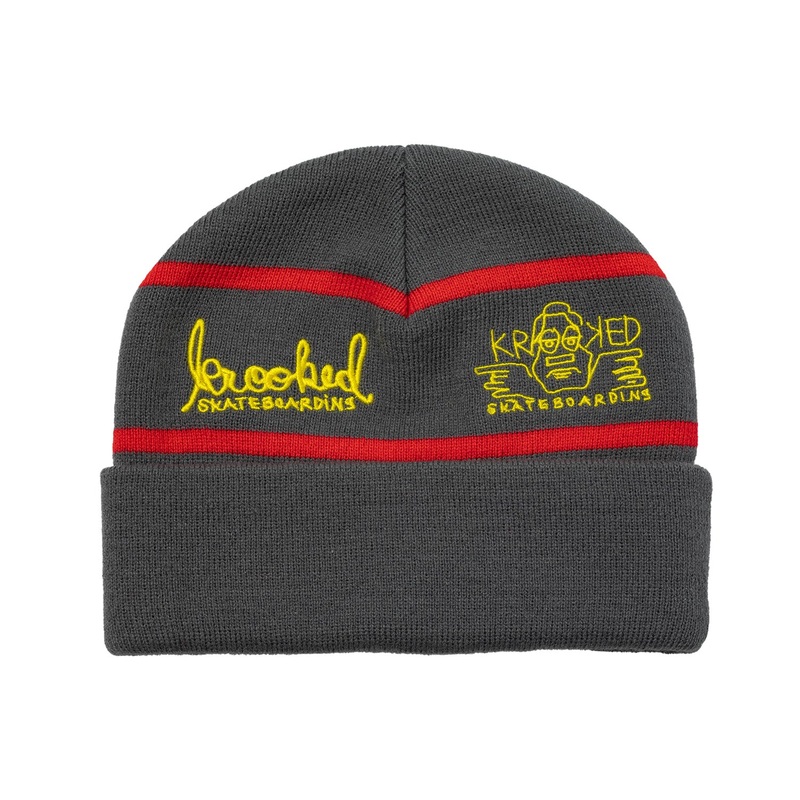 Krooked Naskar Cuff Beanie O/S Charcoal