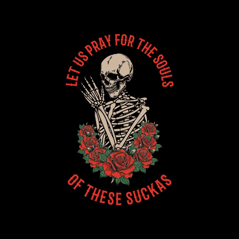 Let us Pray – T Shirt – Black Small