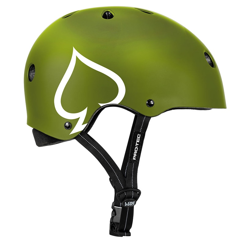 PRO-TEC LOW PRO HELMET MATTE ARMY GREEN S/M