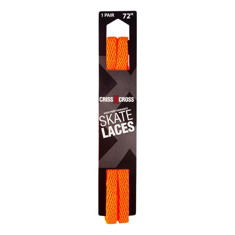 Riedell Criss Cross Skate Laces Skinny 3/8 Width – Neon Orange