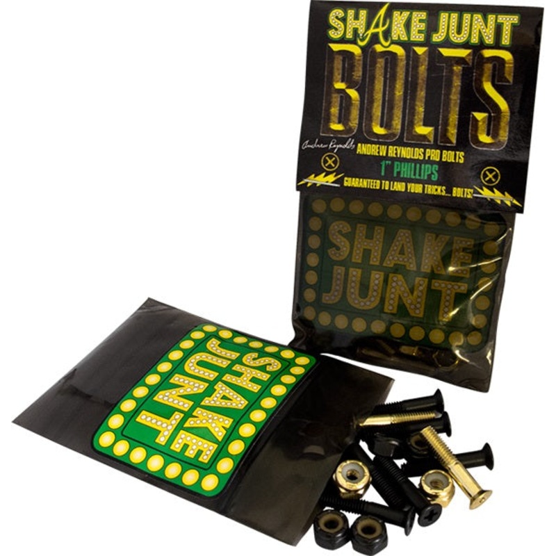Shake Junt Reynolds Bolts 1″ Phillips – Black/Gold