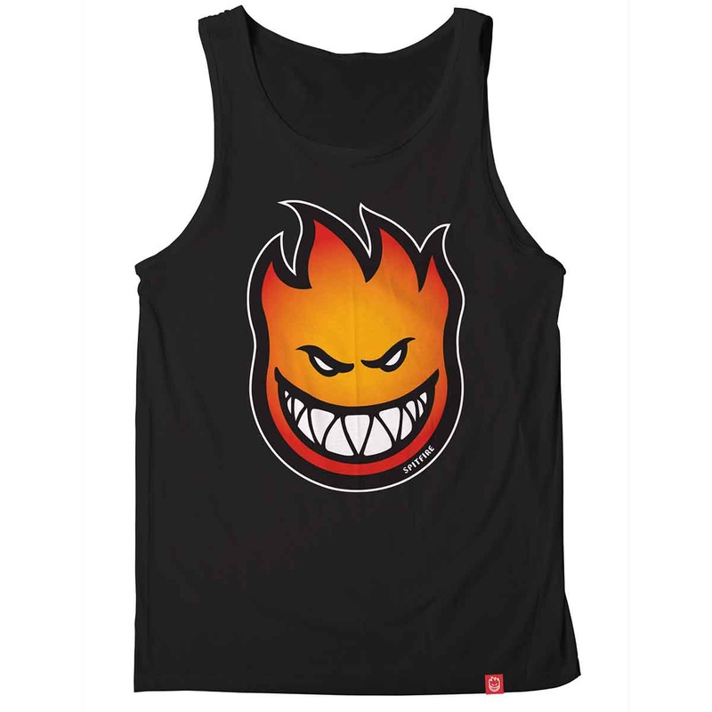 SPITFIRE BIGHEAD FADE FILL TANK BLACK/ORANGE/YELLOW SMALL