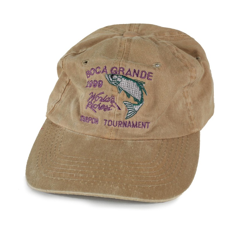 Vintage Boca Grande Fishing Tournament Hat Khaki 1999